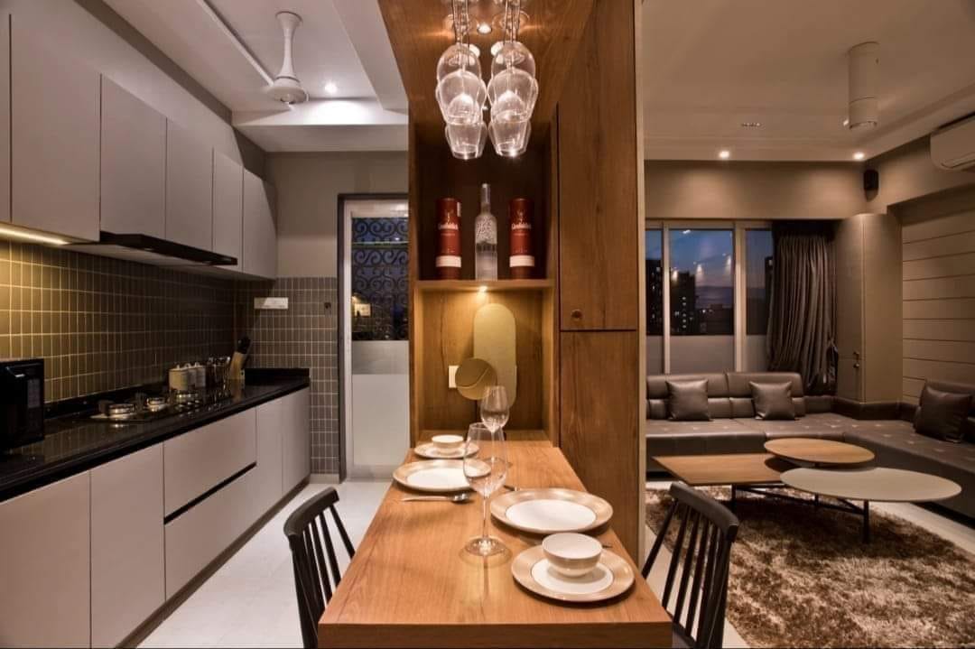 Contemporary Open-Concept Kitchen with Breakfast Bar