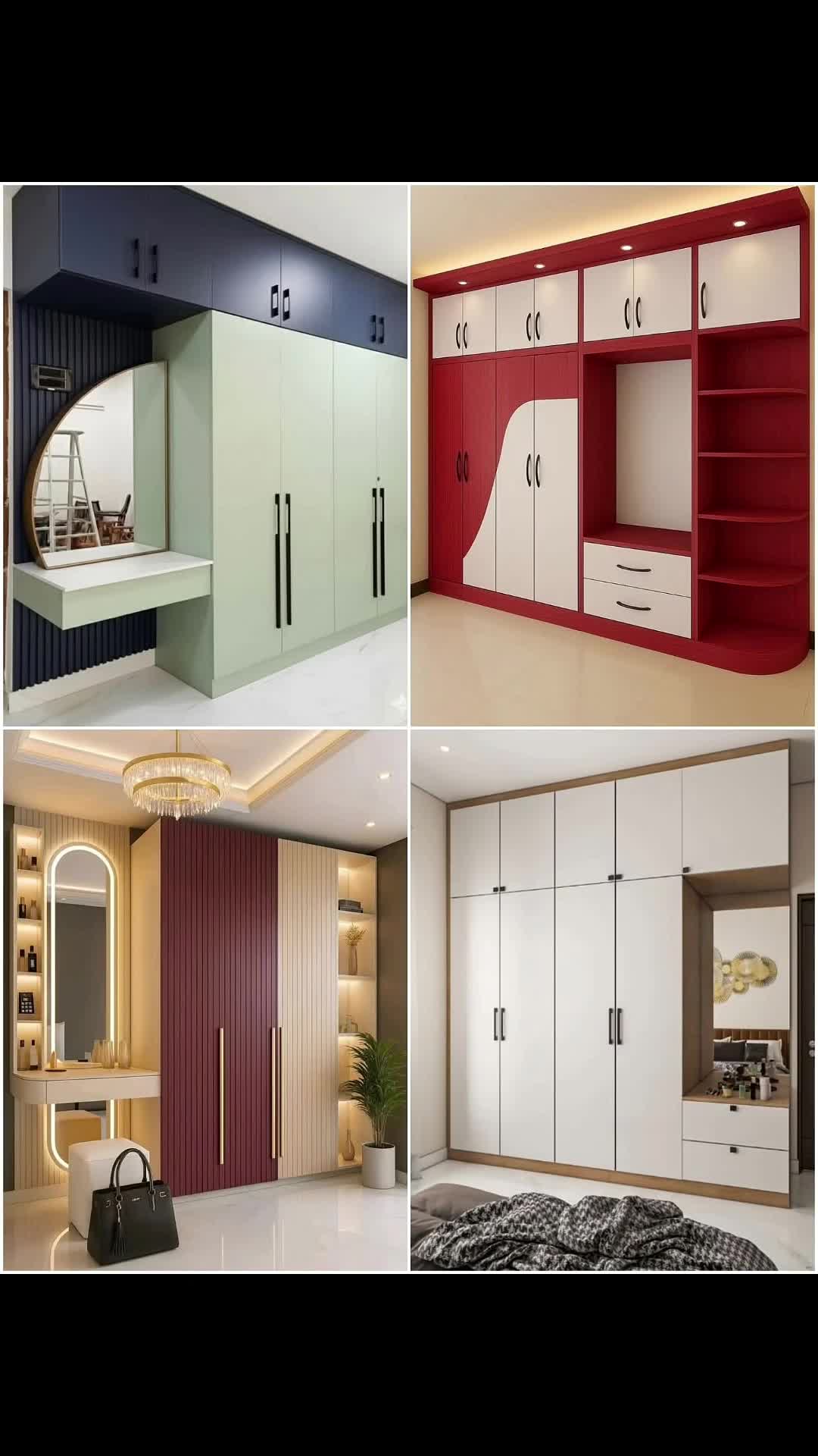 Modern Wardrobe Designs with Integrated Vanity Units